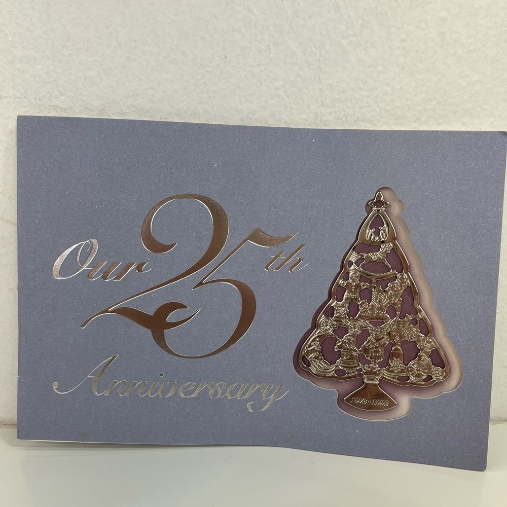 Vintage ‘98 Hallmark Keepsake Ornament Collector’s Club Our 25th Anniversary